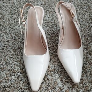 Chic Cream Slingback Heels